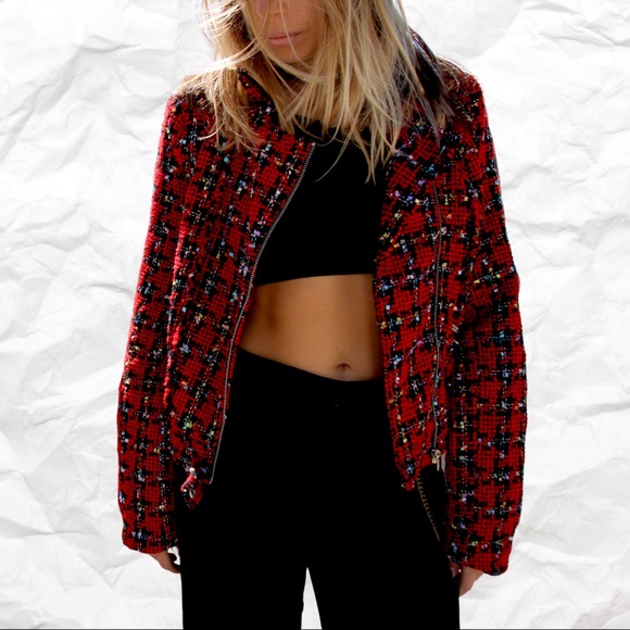 Alicia + Megan Tweed Moto Jacket - Picture 2 of 6